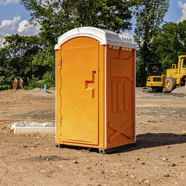 how often are the porta potties cleaned and serviced during a rental period in Clare Michigan